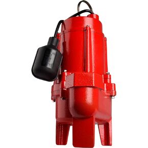 Red Lion RL50WA 115 Volt, 1/2 HP, 7200 GPH Sewage Pump with Piggyback Tethered Switch and 20-Ft. Power Cord, Red, 14942663