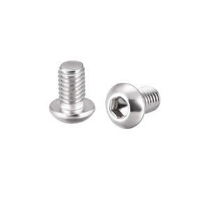 uxcell M6x30mm Machine Screws Hex Socket Round Head Screw 304 Stainless Steel Fasteners Bolts 10pcs