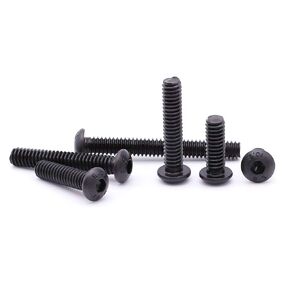 M6 x 35mm (25 pcs) Button Head Socket Cap Screws Bolts, Grade 10.9 Alloy Steel, Black Oxide Finish, Full Machine Thread