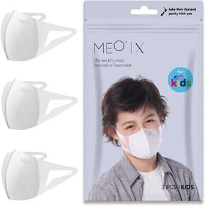 Meo X Kids - Disposable and Adjustable Face Mask | 3 Pack, Blue | Safe, Breathable, Comfortable, Fashionable | Manuka Oil for Calming
