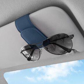 Sunglasses Holders for Car Visor, Car Magnetic Glasses Holder Leather Sunglasses Clip and Ticket Card Clip Suitable for Car Interior Visor and Different Size Eyeglasses. (Pink)