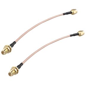 2pcs RP-SMA Male to RP-SMA Female Bulkhead Mount WiFi Aerial Antenna Extension Cable RG316 Coaxial Cable 1m/3 feet for Wireless PCI Express PCIE Network Card WiFi Router USB Adapter