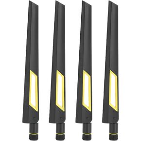 4Pcs Router Antenna,Router Antenna 2.4G/5G DualBand 10dB SMA Network Card Antenna, for RT-AC68U / EX6200 / AC15 / AC68U / RT-AC88U / AC88U / AC3200 / AC66U / AX88U