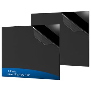 2 Pack 12x16 Inch Acrylic Sheet 1/8" Thick, Cast Acrylic Sheet, Clear Plexiglass Sheets, for Craft Projects, Display Cases, Signs, Photo Frame