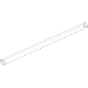 PATIKIL Clear Rigid Tube Round Plastic Tubing with End Caps Polycarbonate Water Pipe, 305mm/ 12 Inch Length, 10mmx11mm/0.4"x0.43", 1 Set
