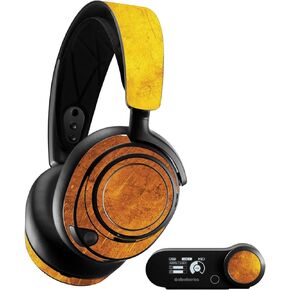 MightySkins Skin Compatible with SteelSeries Arctis Nova Pro - Textured Gold | Protective, Durable, and Unique Vinyl Decal wrap Cover | Easy to Apply, Remove, and Change Styles | Made in The USA