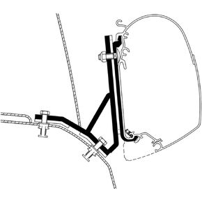 Thule Promaster Adapter (for Use with Direct Mount Awnings), Black/Silver