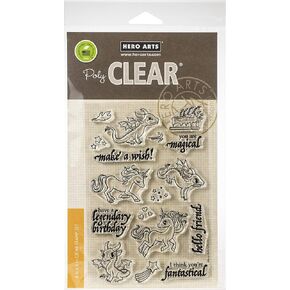 HERO ARTS Clear STMP DRGN/Unico, Dragons & Unicorns