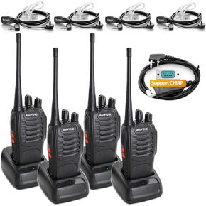 BAOFENG BF-888 Two Way Radio and earpeice (Pack of 4)