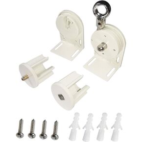 Cordless Bracket Roller Blind Installation Bracket Universal Replacement mounting Bracket kit for Outdoor/Indoor Sun Blind（White）