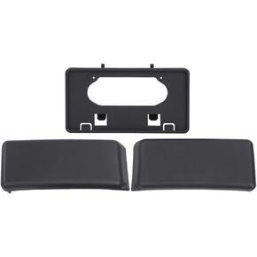PIT66 Front Bumper Guards Pads & License Plate Frame Bracket Compatible with Ford F150 2009-2014 9L3Z17E810B 9L3Z17A385A