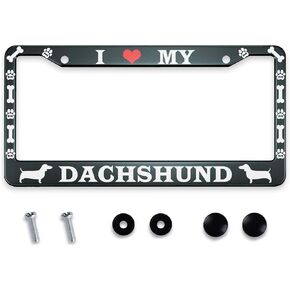 Smooffly Personalized License Plate Frame Stainless Steel All You Need is Love License Plate Cover Accessory Decorative 2 Holes and Screws Fits US Standard Size: 12.2 x 6.3 in