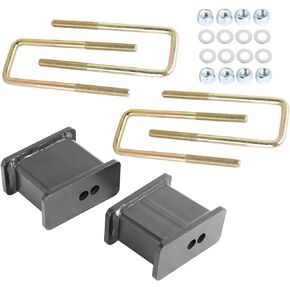 WFLNHB Rear Lift Blocks w/U Bolts Leveling Replacement for 2007-2019 Chevy Silverado