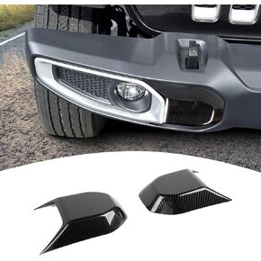 for Jeep JL Front Bumper Trim Cover Compatible with Jeep Wrangler JL JLU Gladiator JT 2018-2024 Carbon Fiber Exterior Accessories 2pcs