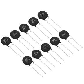 PATIKIL NTC Thermistors Resistors, 10Pcs 3 Ohm NTC 3 D-15 High Sensitivity Current Limiter Temperature Sensor for Measuring Temperature Black