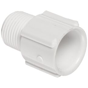 Spears 436 Series PVC Pipe Fitting, Adapter, Schedule 40, White, 3" NPT Male x Socket