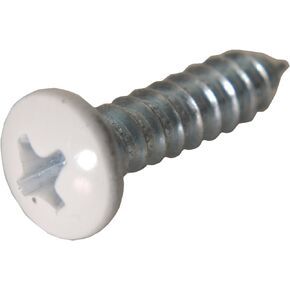 80255 10-Inch x 2-Inch Pan Head Phillips Sheet Metal Screw, 50-Pack, White