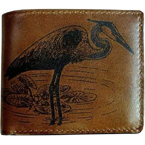 محفظة جلدية مصنوعة يدويًا بنمط حيوان، هدية جلدية للذكرى السنوية للأب والزوج والصديق - تشريح القرش in Kuwait