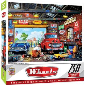 MasterPieces 750 Piece Jigsaw Puzzle for Adults and Family - Collector's Garage - 18"x24"