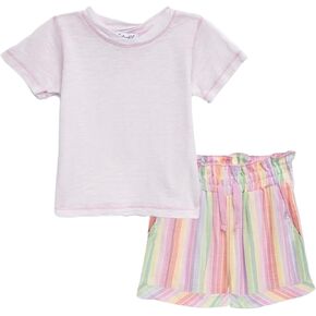 مجموعة Splendid Baby Girls Emma كاجوال قصيرة، شريط ربيعي، 4 US