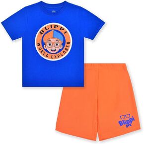 Blippi Boys Short Sleeve T-shirt and Short Set for Toddlers and Big Kids