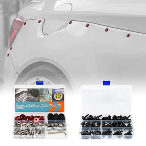 Anodized Aluminum Widebody Fender Flare Installation Hardware Kit, M6 x 24-Piece, Silver
