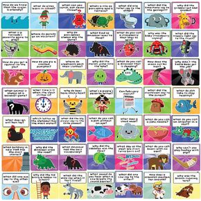 150 Joke Cards for Kids - Lunchbox Notes - Inspirational Motivational Cards for Children - Jokes and Puns for Boys and Girls - Great for Parties, Schools, Bake Sales, Picnics