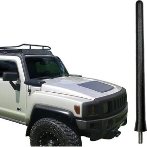 AntennaMastsRus - The Original 6 3/4 Inch is Compatible with Hummer H3 (2006-2010) - Car Wash Proof Short Rubber Antenna - Internal Copper Coil - Premium Reception - German Engineered