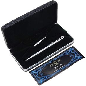 erofa Duke 209 Bent Nib Fountain Pen Set with Ink Refills Converter, Matte Black