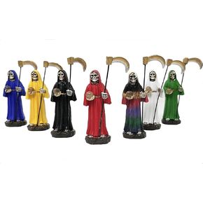 Statues Santa Muerte 4" Set of 7pc