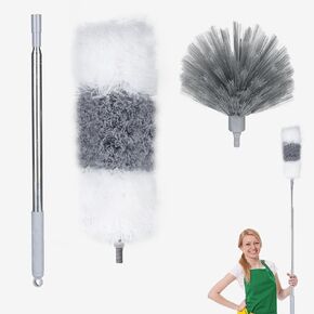 Duster Cleaning Brush Dusters for Cleaning Fan Duster For Ceiling Fan Blades Dust Brush Microfiber Duster Cobweb Extendable Duster Ceiling Fan Duster with Extension Pole Cleaner