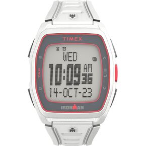 Timex Unisex Ironman T300 42mm Watch - White Strap Digital Dial White Case