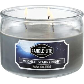 Candle-lite Premium Azure Coast Scent, 14 oz. 3-Wick Aromatherapy Candle with up to 45 Hours of Burn Time, Blue