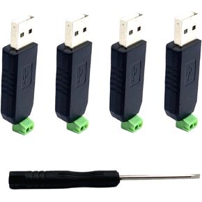 daier 4Pcs USB to RS485 Converter Adapters,CH340T Chip 64-bit 485 Converter Suitable for Windows 7/8/Vista/MacOS/WinCE5.0