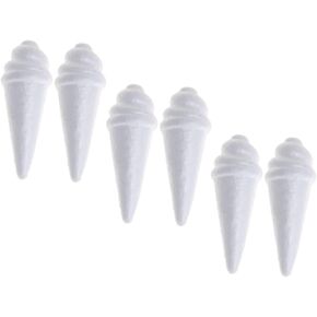 6pcs Foam Models Gummy Molds Diy Foams Ice Cream Decor Ice Cream Model for Diy Blank Ice Cream Model Bulk Toys Popsicles Molds Diy Ice Cream Props White Christmas