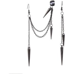 S925 Sterling Silver Minimalist Spike Dangle Drop Hoop Earrings for Women Girls Men Hypoallergenic Fashion Personalized Punk Charms Hoops Cuff Cartilage Geometric Huggie Earrings