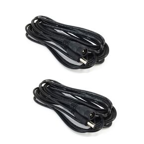 2pcs/Pack 5m/16.4ft Black 5.5mm x 2.5mm DC Plug Extension Cable DC Extension Cable Cord with Male to Female 2.5mm x 5.5mm Connectors DC Power 12V 5.5mm x 2.5mm Barrel Male Plug Connector