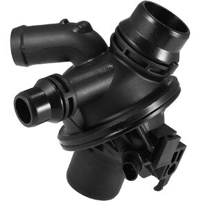 Motoforti Thermostat Housing Assembly, Car Engine Coolant Thermostat, for BMW 535i 2011-2016, Plastic Metal, 11538671516 11537601159, Black