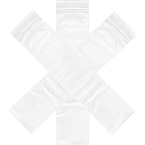 3X12 Small Size Plastic Storage Clear Poly Bags in Bulk, 2Mil Thick clear resealable bags by VADUGAVARA (100)