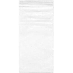 2.4 Mil Thick Resealable Clear Zipper Zipping Bags 3 x 7 Inch (8X18cm) Pack of 100