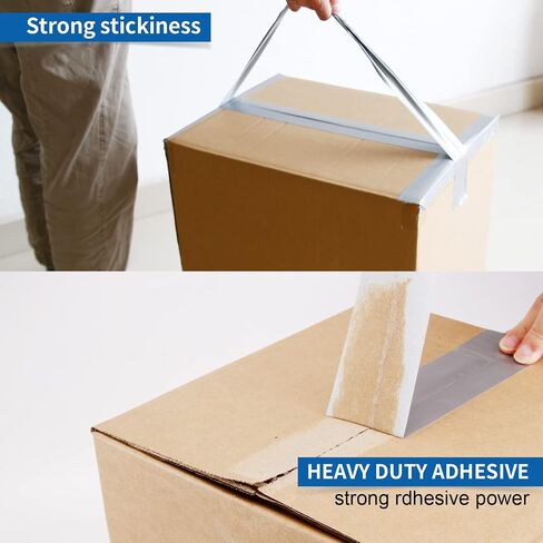2 Pack Silver Duct Tape Heavy Duty - 1.88 in x 35 Yard, Waterproof, Strong, Flexible, No Residue and Tear by Hand - Use for Indoor & Outdoor, Repairs, Industrial, Professional Use in Saudi Arabia