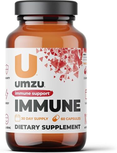 UMZU Immun - مكمل دعم المناعة، فيتامين C، نبات البلسان، فيتامين D، المغنيسيوم، دعم المناعة، الطاقة، والرفاهية - (كمية تكفي لمدة 30 يومًا، 30 كبسولة) in Kuwait