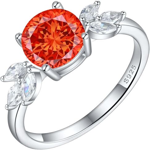 925 Sterling Silver Rings for Women White Gold Plated Cubic Zirconia Gemstone Jewelry Promise Rings Gift for Women Wife Mother Girl in Saudi Arabia