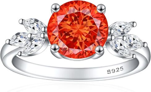 925 Sterling Silver Rings for Women White Gold Plated Cubic Zirconia Gemstone Jewelry Promise Rings Gift for Women Wife Mother Girl in Saudi Arabia