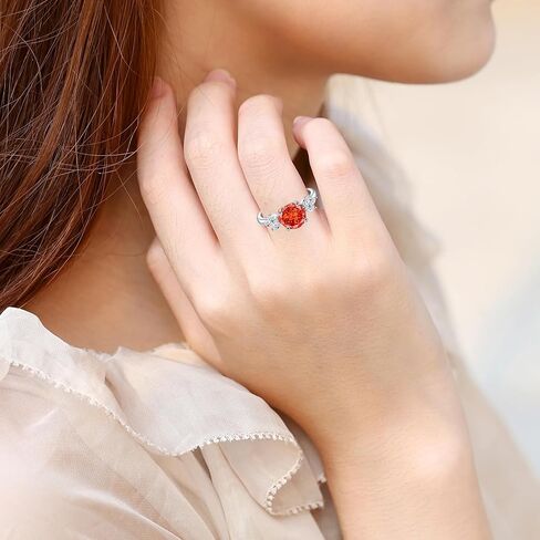 925 Sterling Silver Rings for Women White Gold Plated Cubic Zirconia Gemstone Jewelry Promise Rings Gift for Women Wife Mother Girl in Saudi Arabia