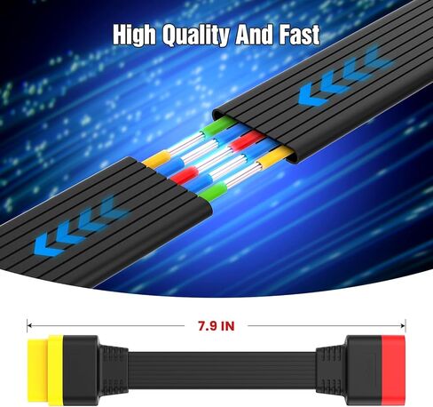 كابل تمديد obd2 كامل 16 دبوس ذكر إلى أنثى obdii تمديد كابل للسيارة obd تشخيص موسع سلك موصل رشاقته المواد (20 سم / 0.65 قدم) in Kuwait