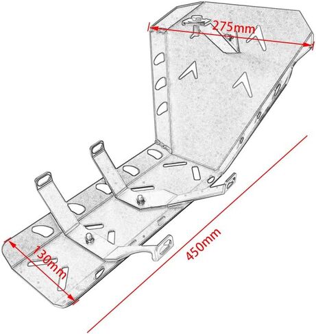 واقي محرك الدراجة النارية Bash Skid Plate Frame Guard حماية هيكل الألومنيوم متوافق مع K.awasaki Ve-rsys-X 300 Ve-rsys X300 KLE 300 KLE300 2017-2023 in Kuwait