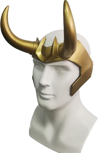 ZhangHD Superhero Series Loki Helmet Halloween Cosplay for Adult PVC Mask Gold in Saudi Arabia