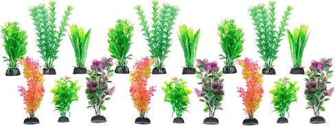 Penn-Plax Plastic Aquarium Plant Bundle – Realistic Appearance and Gentle Texture – Multicolor – 18 Pieces in Saudi Arabia