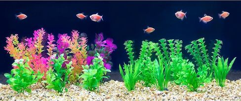 Penn-Plax Plastic Aquarium Plant Bundle – Realistic Appearance and Gentle Texture – Multicolor – 18 Pieces in Saudi Arabia